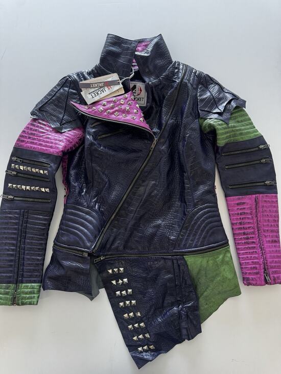 J4 Jacket Jackets & Blazers - J4 Mal Descendants Dove Cameron Purple Studded Leather Jacket Size M
